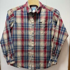 Columbia Shirt Mens‎ Size Large Tall LT Colorful Plaid Button Up Long Sleeve